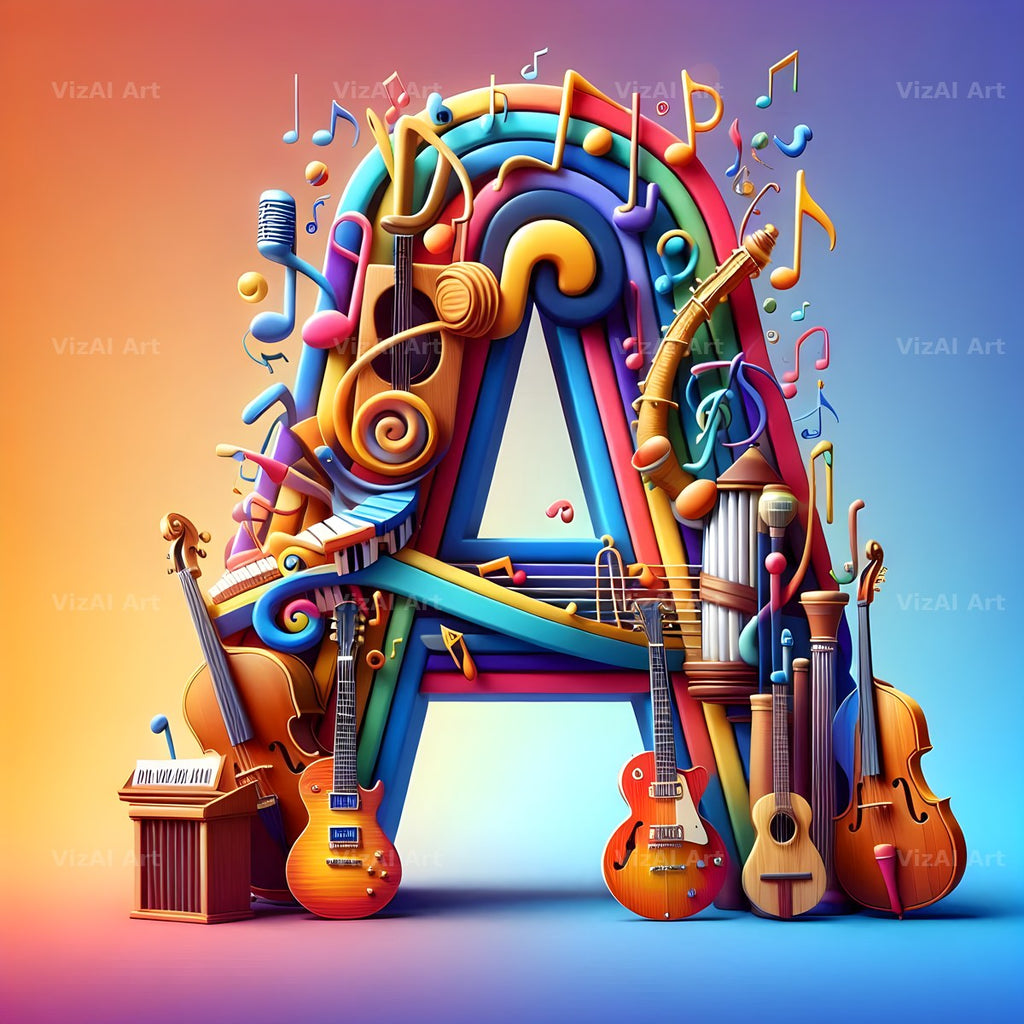 Musical Instrument Studio alphabet letter A