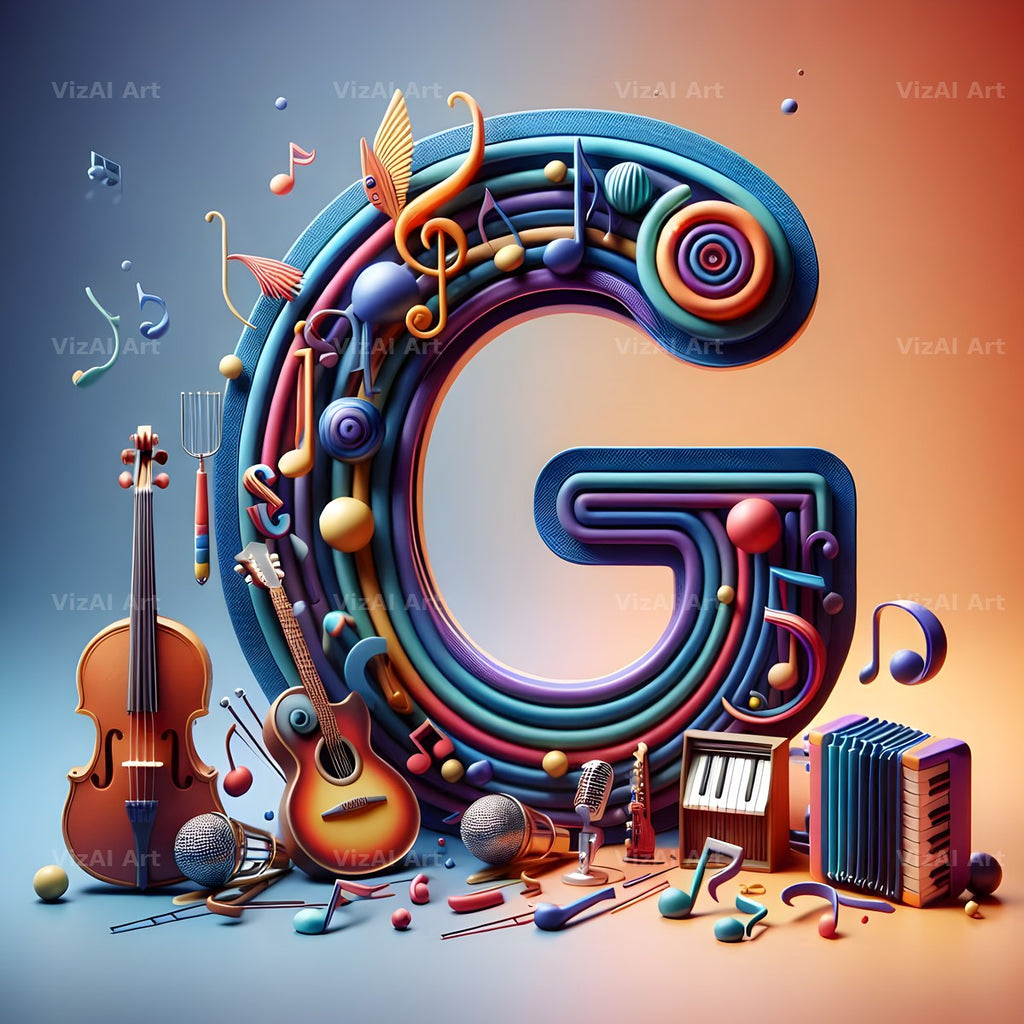 Musical Instrument Studio alphabet letter G