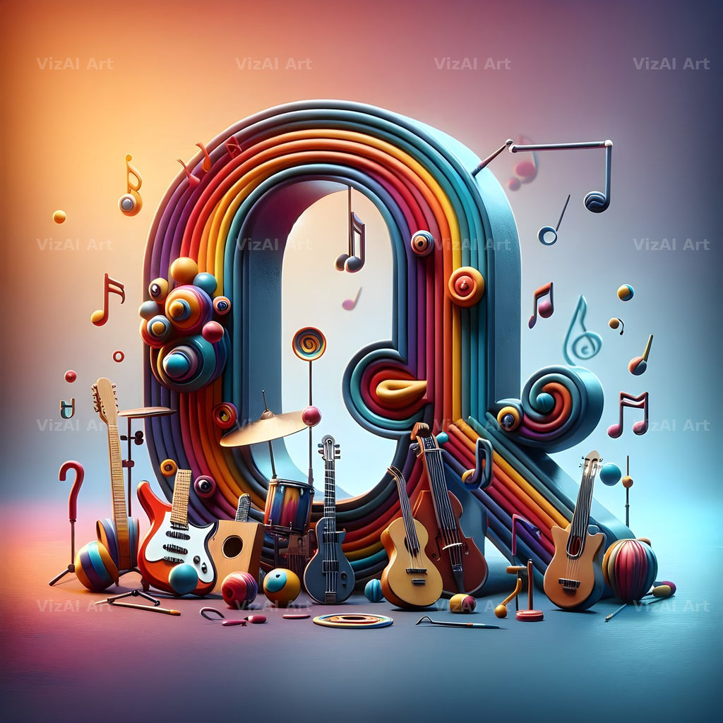 Musical Instrument Studio alphabet letter Q