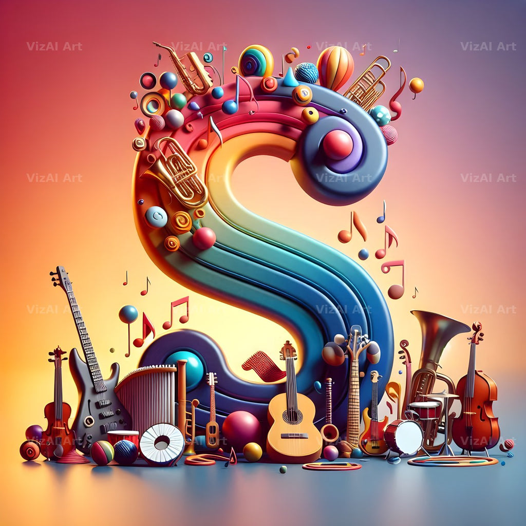 Musical Instrument Studio alphabet letter S