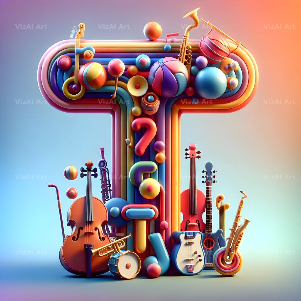 Musical Instrument Studio alphabet letter T