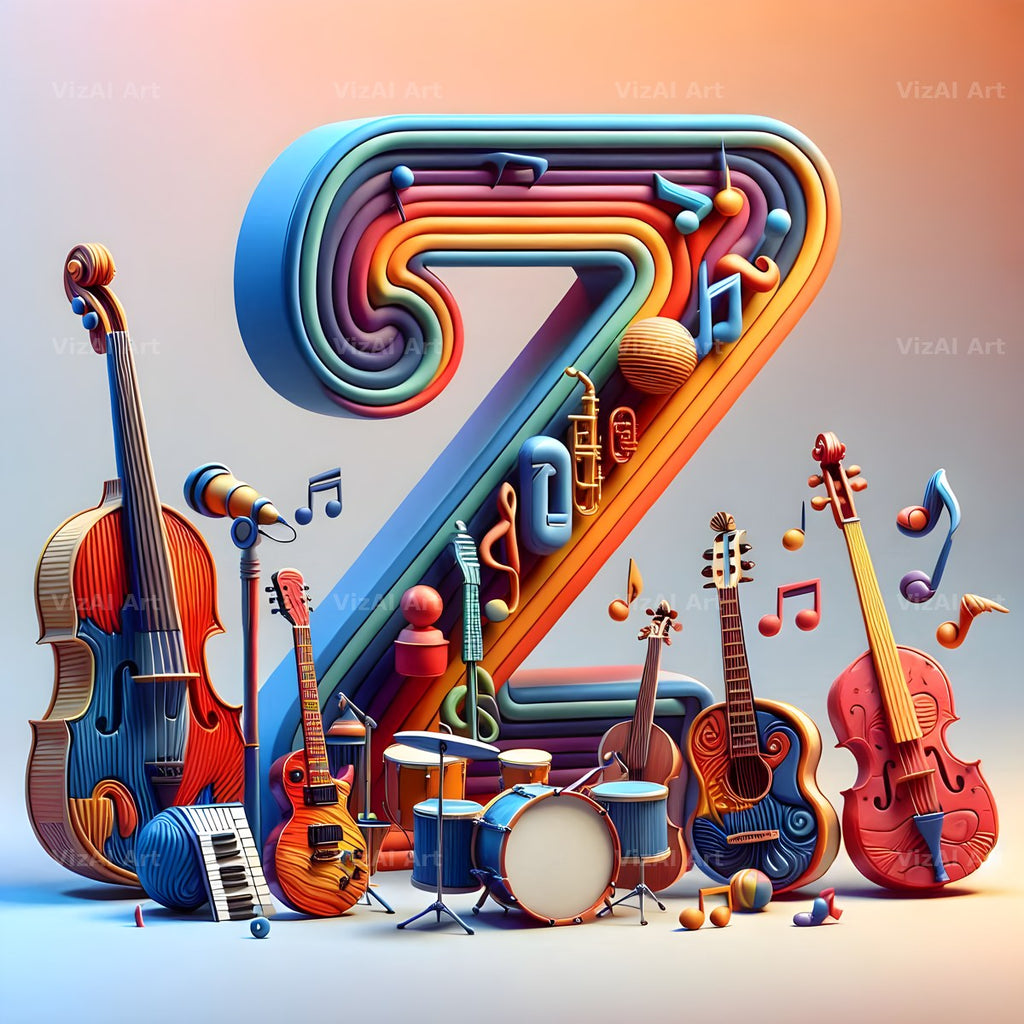 Musical Instrument Studio alphabet letter Z