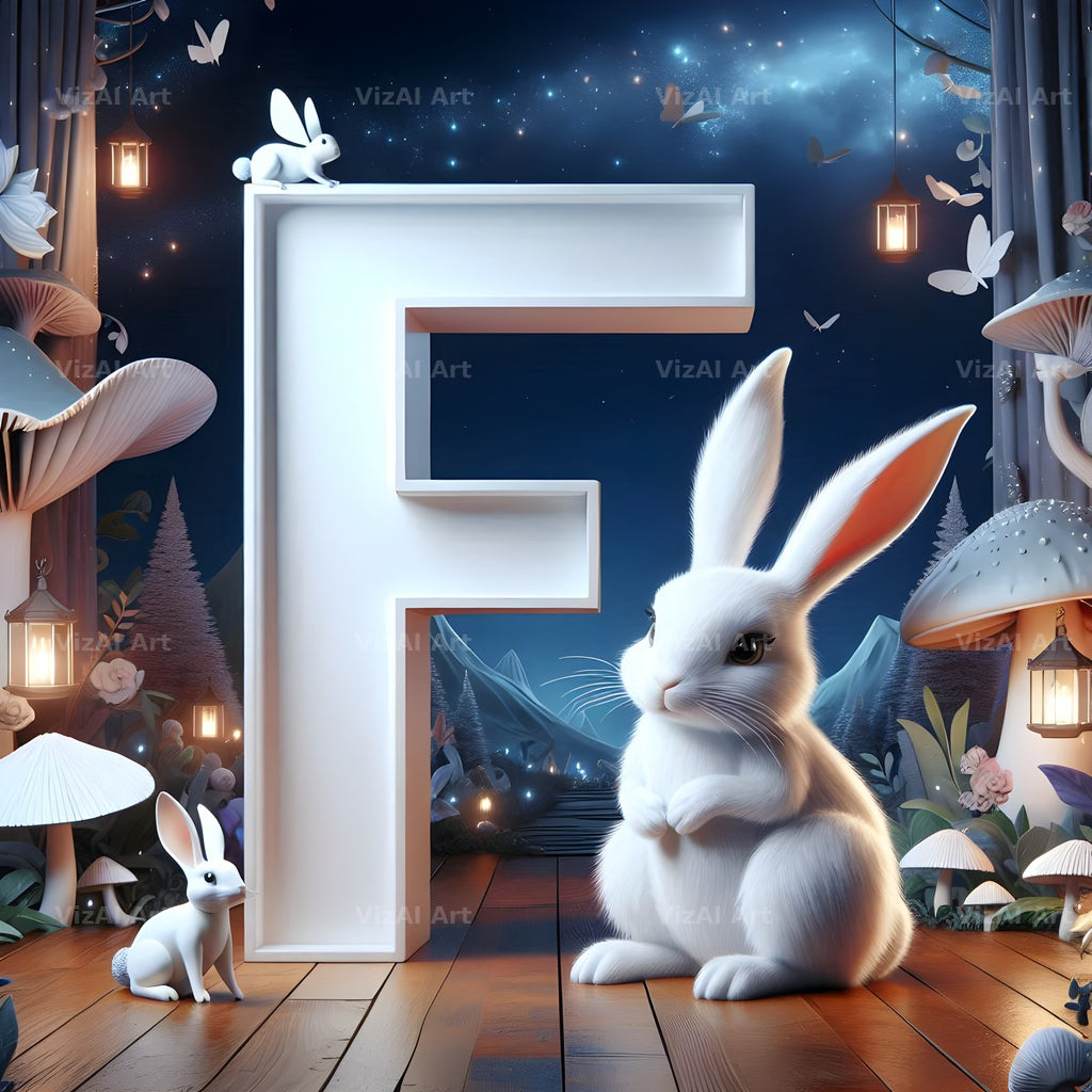 White Rabbit Meadow alphabet letter F