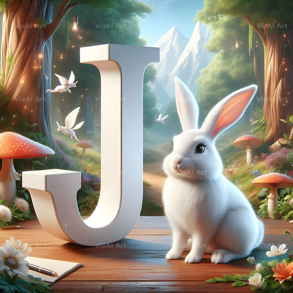 White Rabbit Meadow alphabet letter J