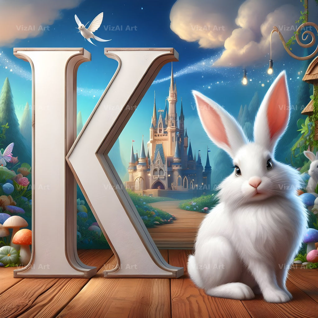 White Rabbit Meadow alphabet letter K