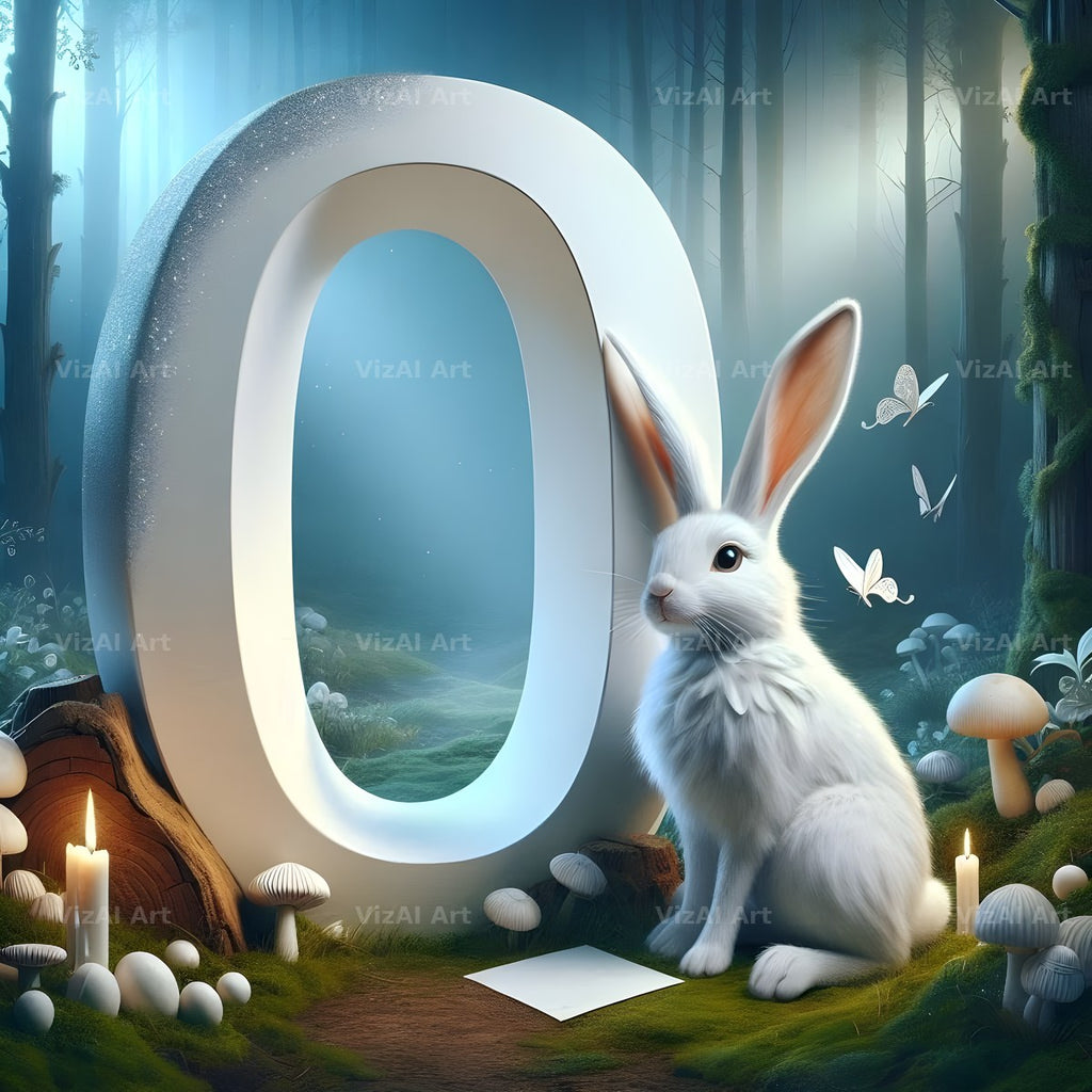 White Rabbit Meadow alphabet letter O