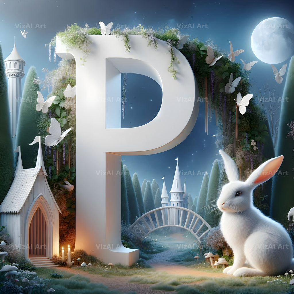 White Rabbit Meadow alphabet letter P