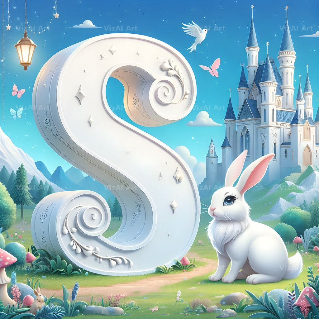 White Rabbit Meadow alphabet letter S