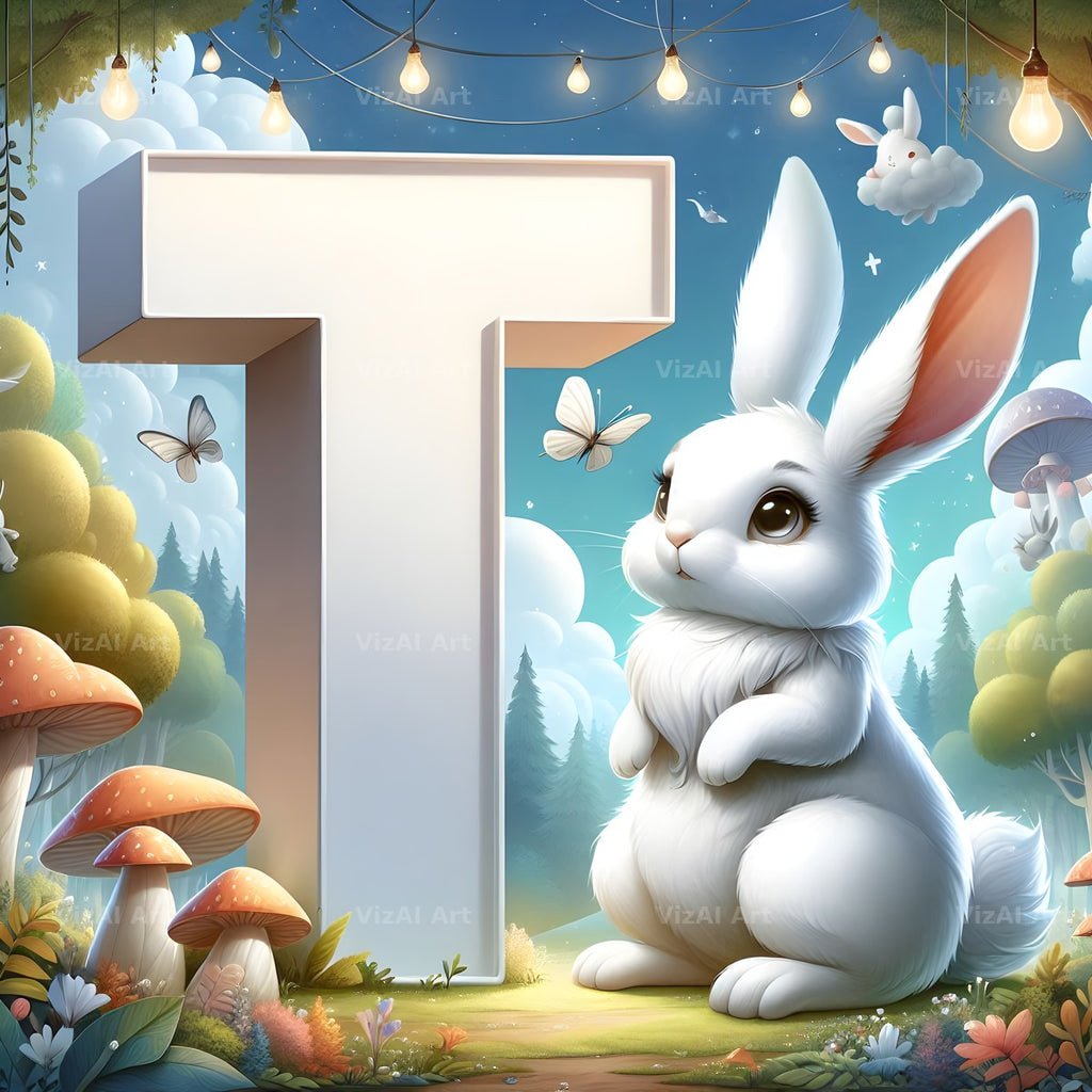 White Rabbit Meadow alphabet letter T