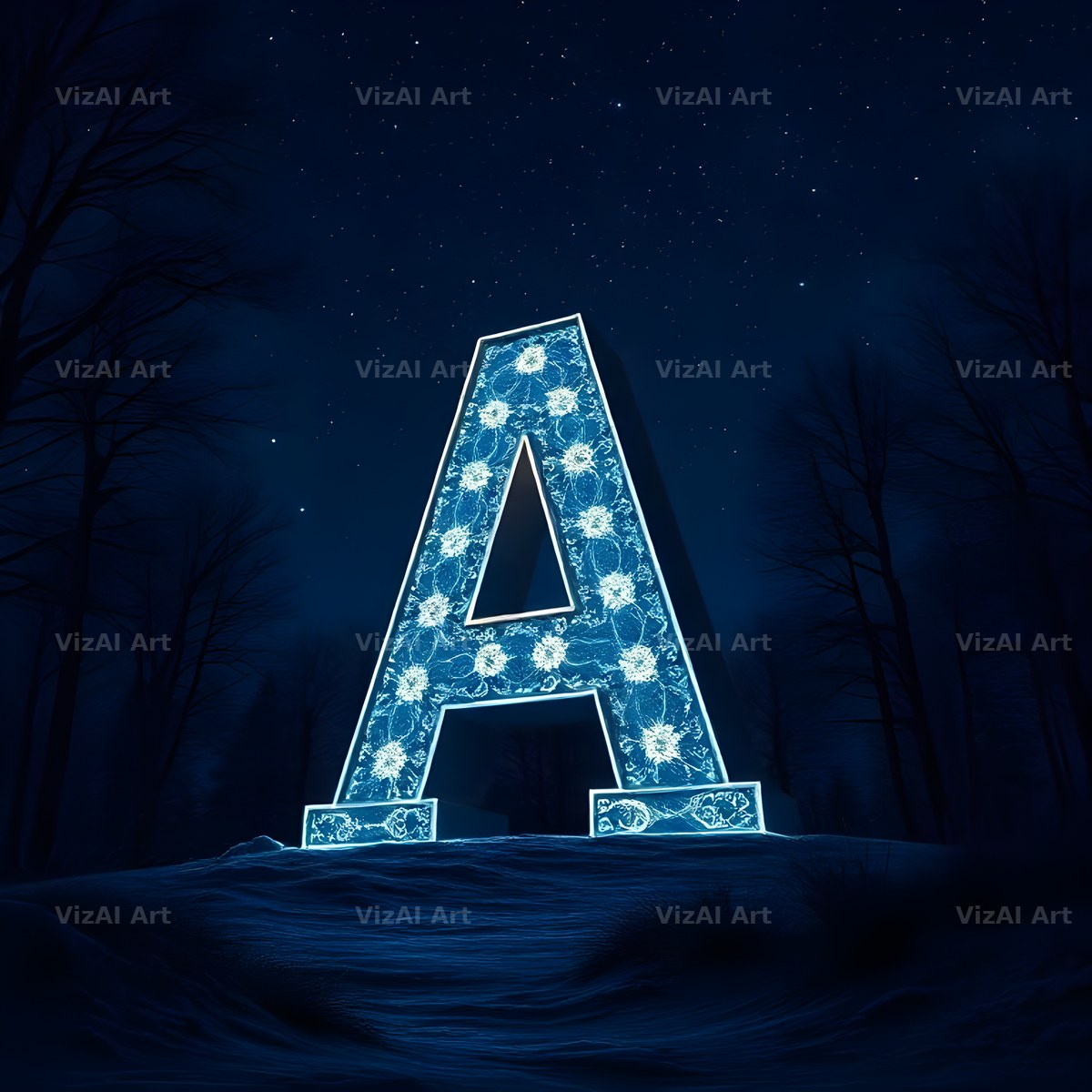 Night Garden Lights alphabet letter A