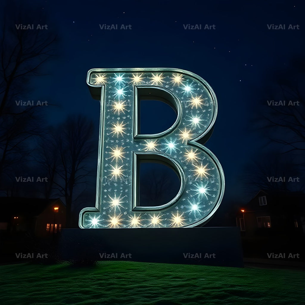 Night Garden Lights alphabet letter B