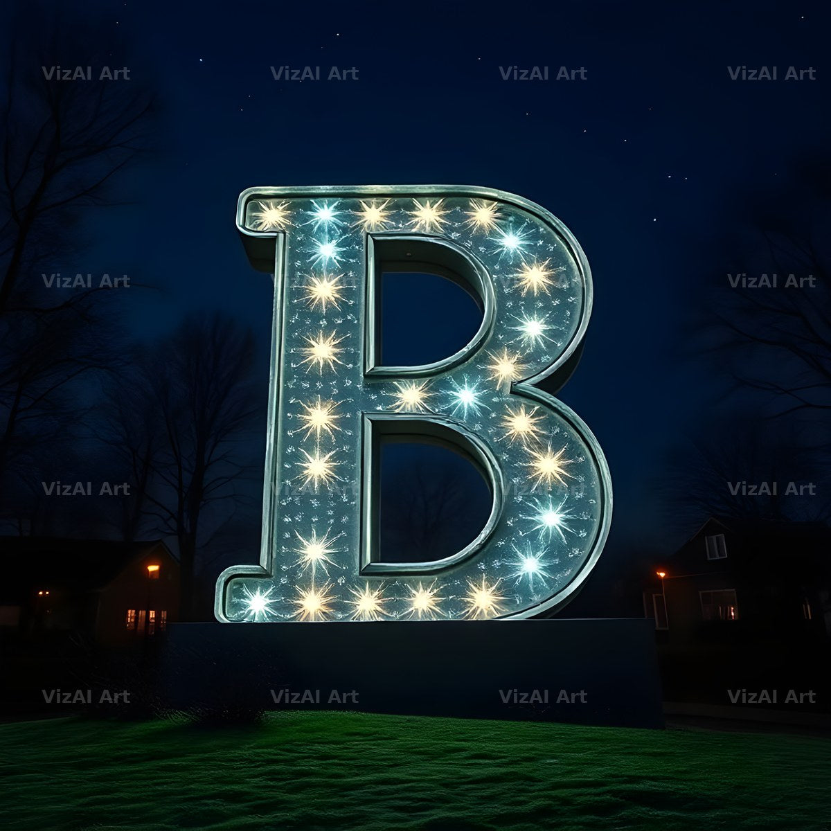 Night Garden Lights alphabet letter B