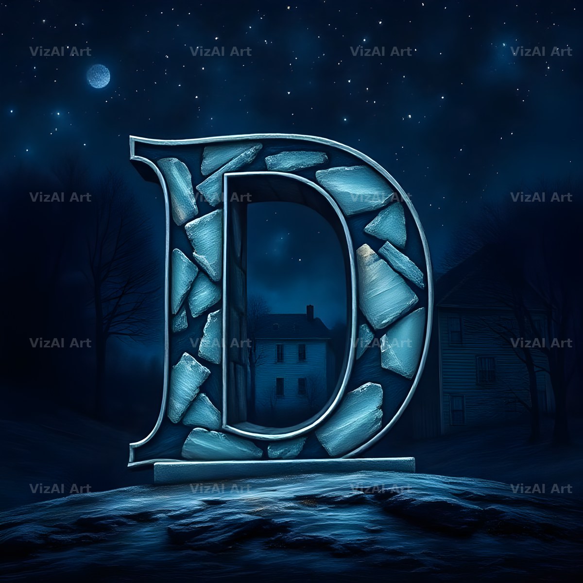 Night Garden Lights alphabet letter D