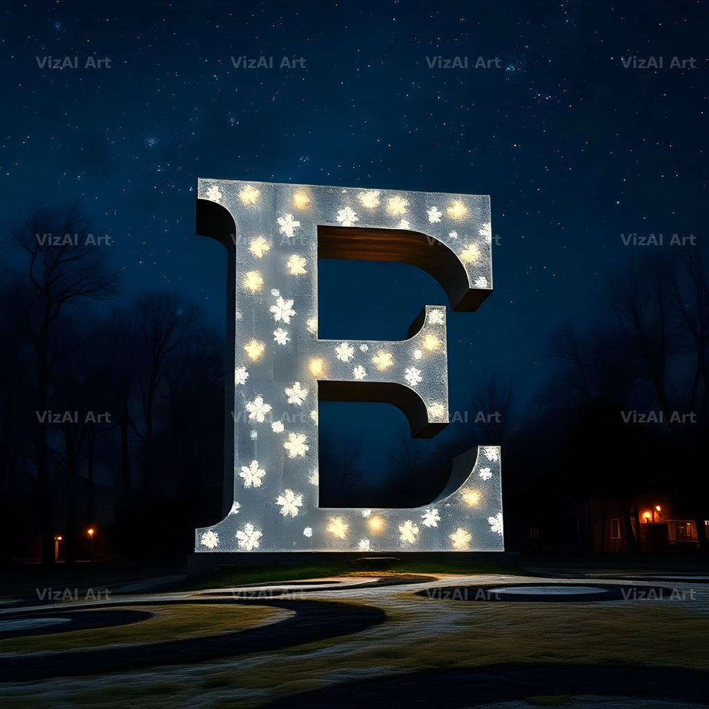Night Garden Lights alphabet letter E