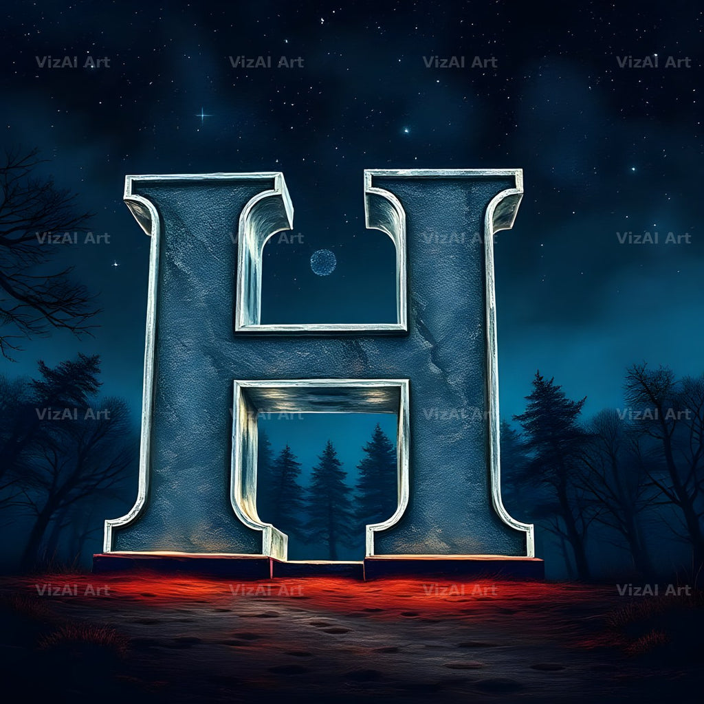 Night Garden Lights alphabet letter H