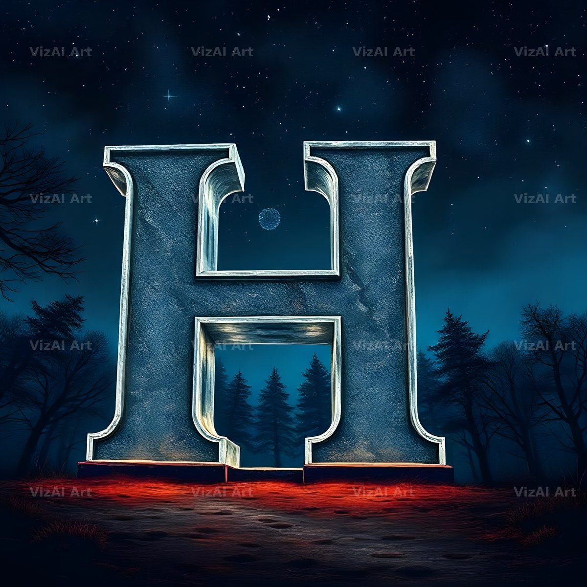 Night Garden Lights alphabet letter H