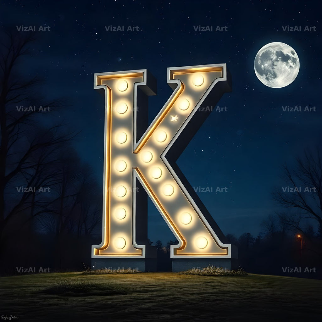 Night Garden Lights alphabet letter K