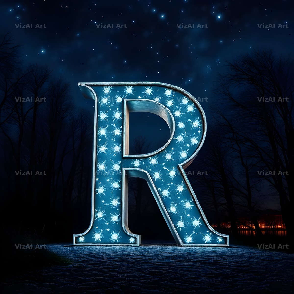 Night Garden Lights alphabet letter R