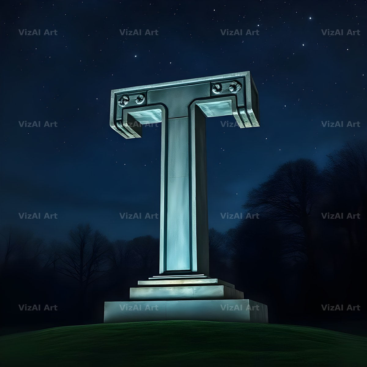 Night Garden Lights alphabet letter T