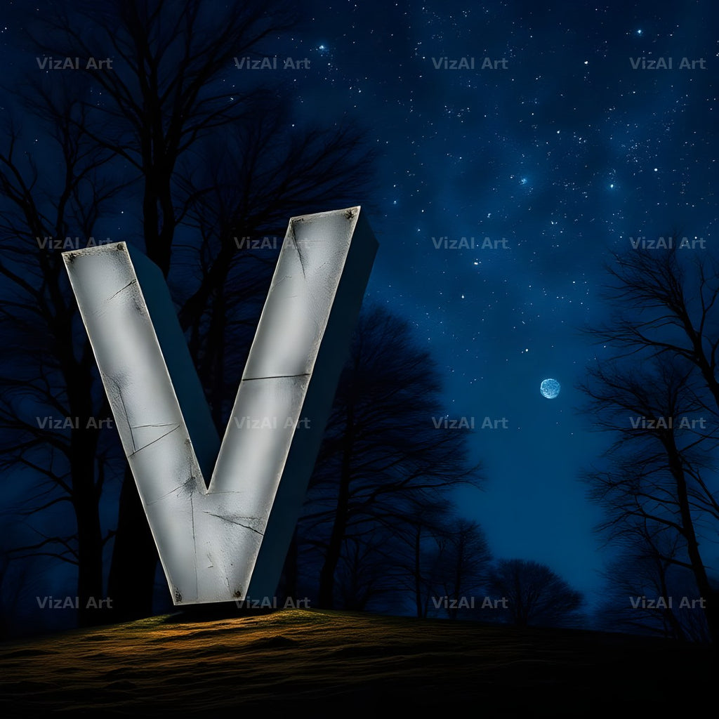 Night Garden Lights alphabet letter V