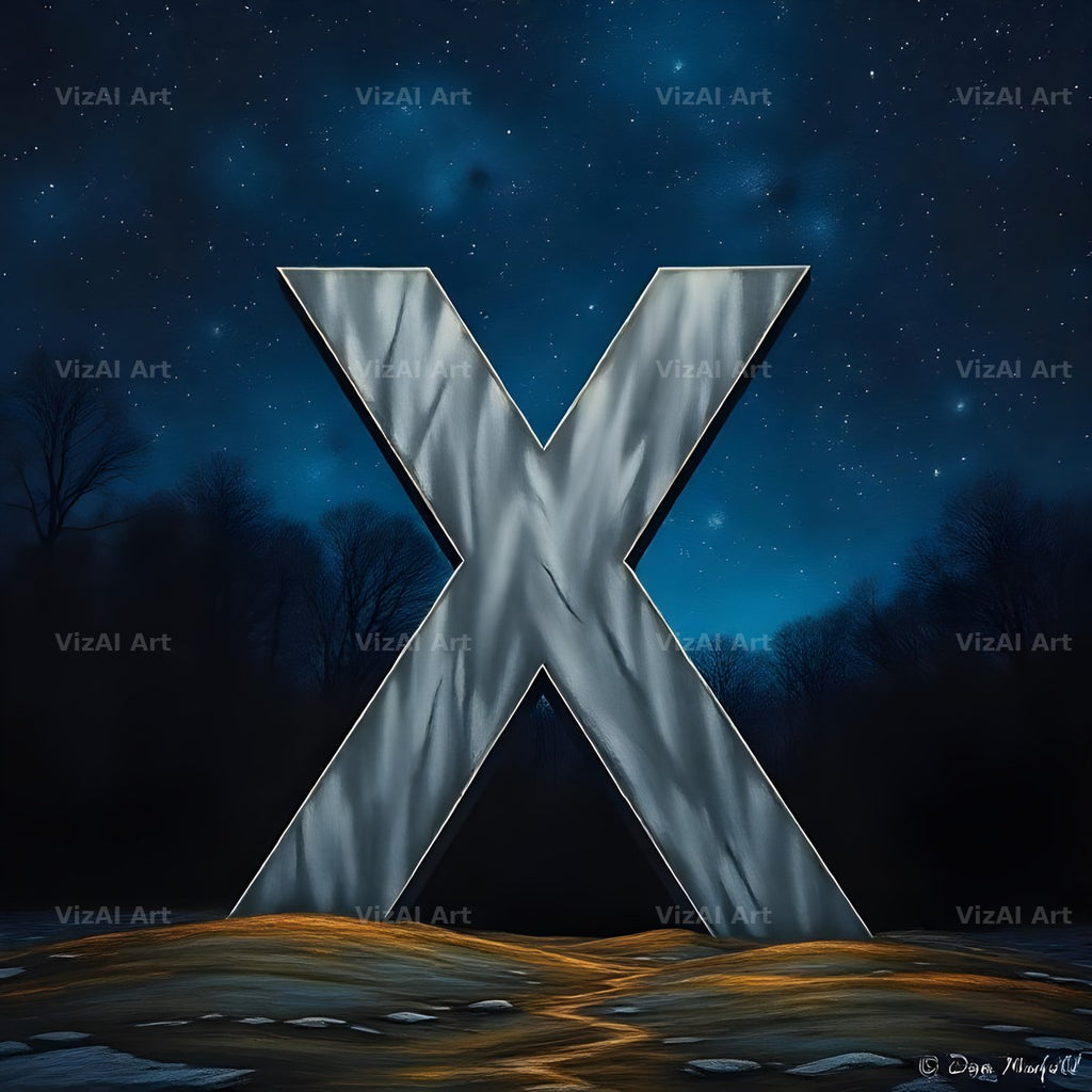 Night Garden Lights alphabet letter X