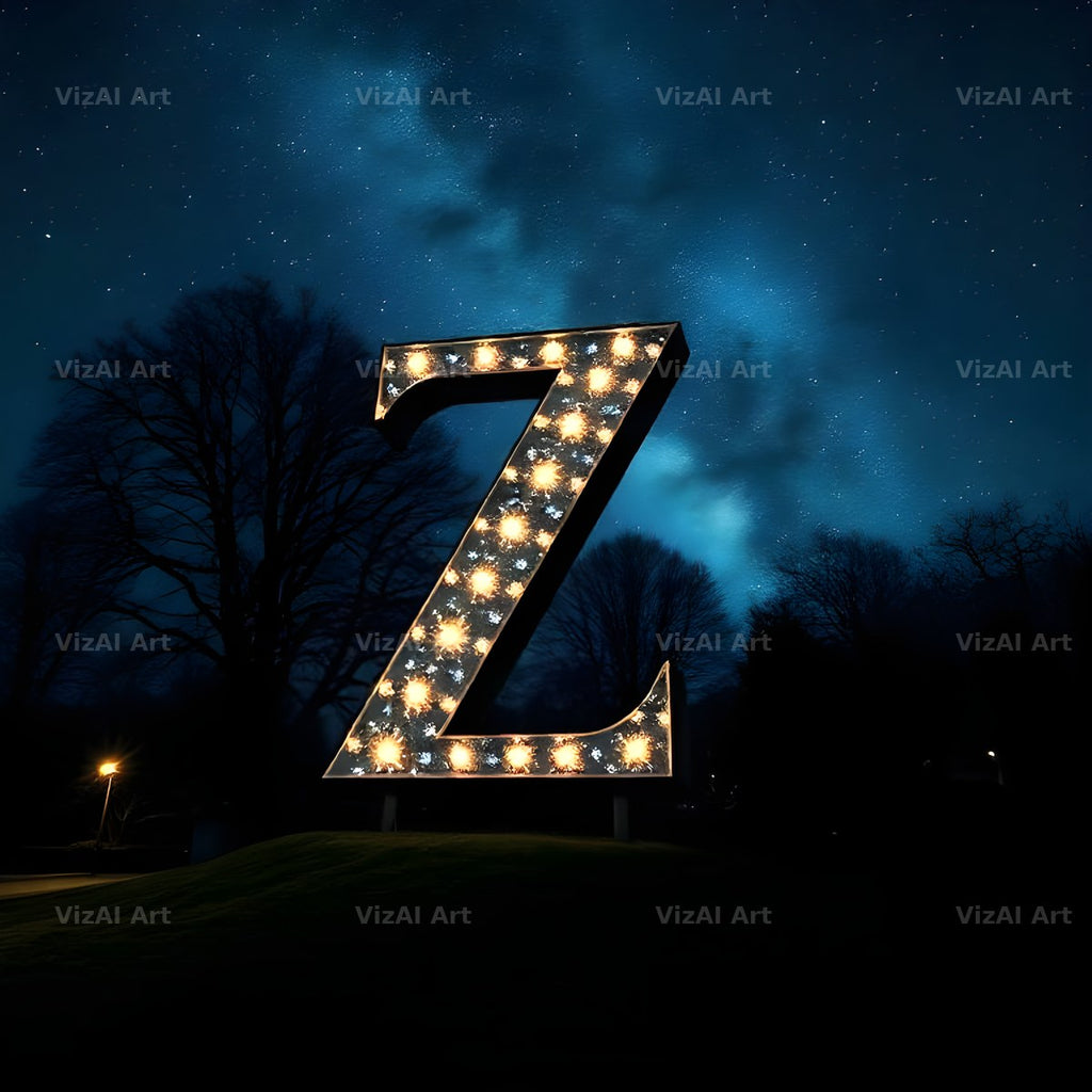 Night Garden Lights alphabet letter Z