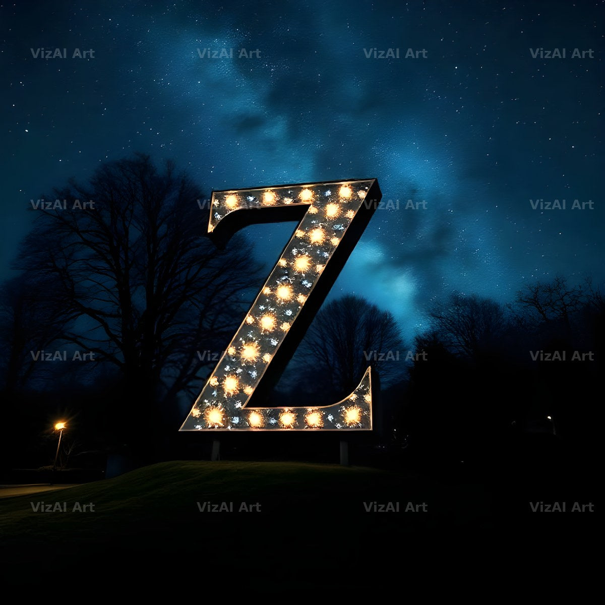 Night Garden Lights alphabet letter Z
