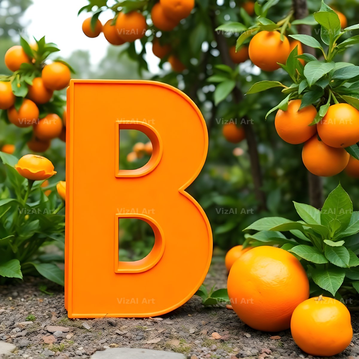 Orange Grove Tree alphabet letter B