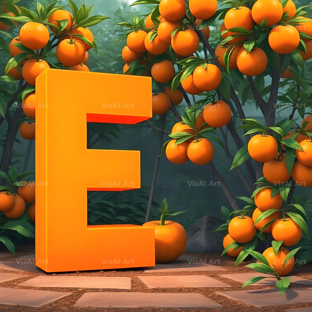 Orange Grove Tree alphabet letter E