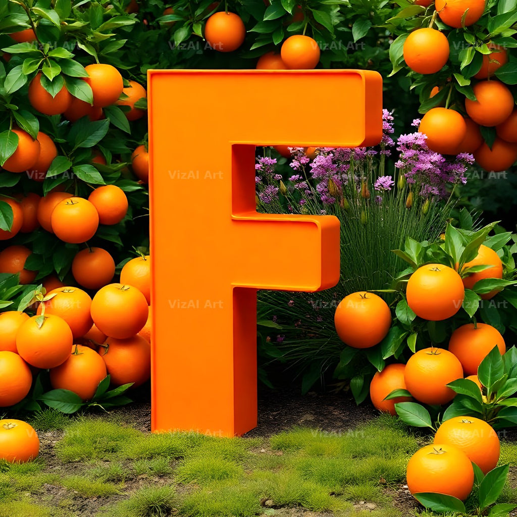 Orange Grove Tree alphabet letter F