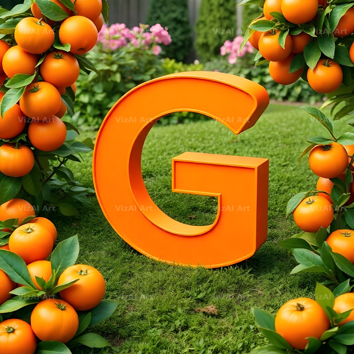 Orange Grove Tree alphabet letter G