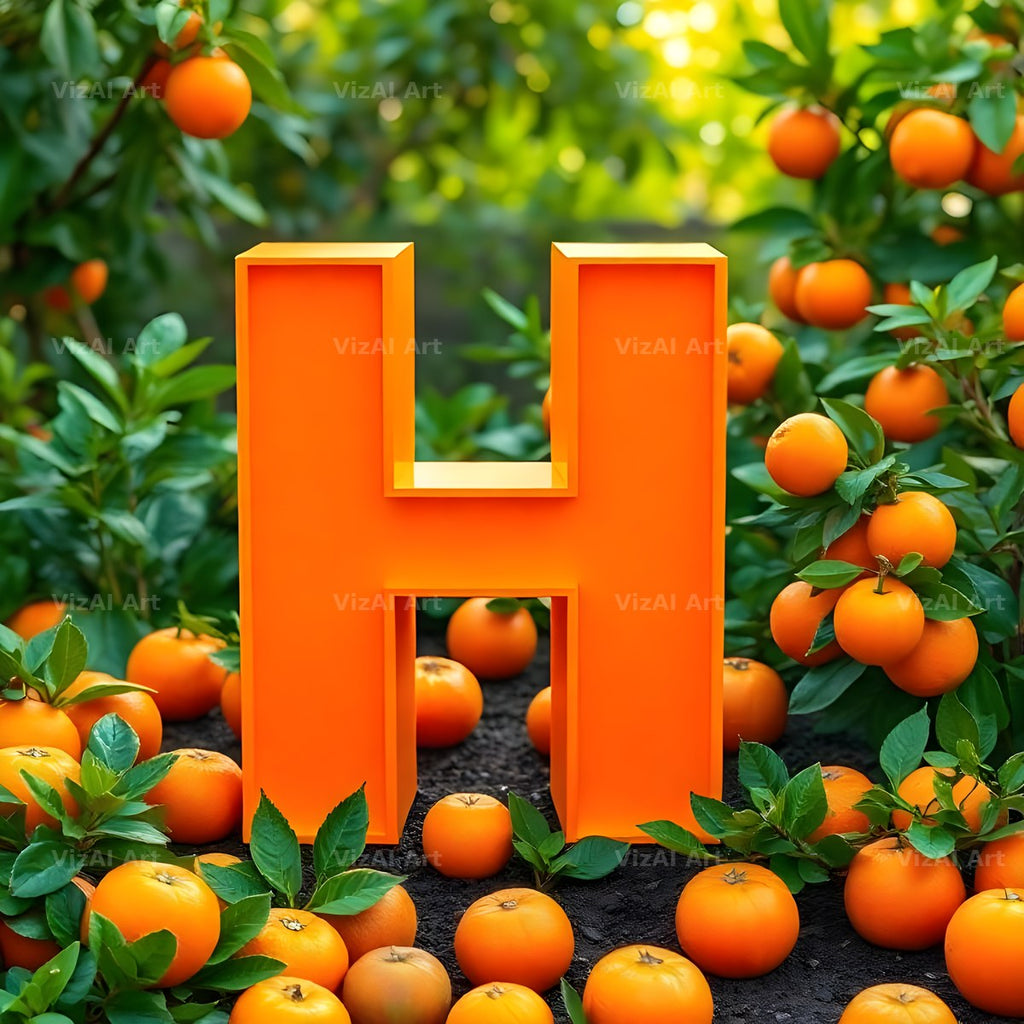 Orange Grove Tree alphabet letter H