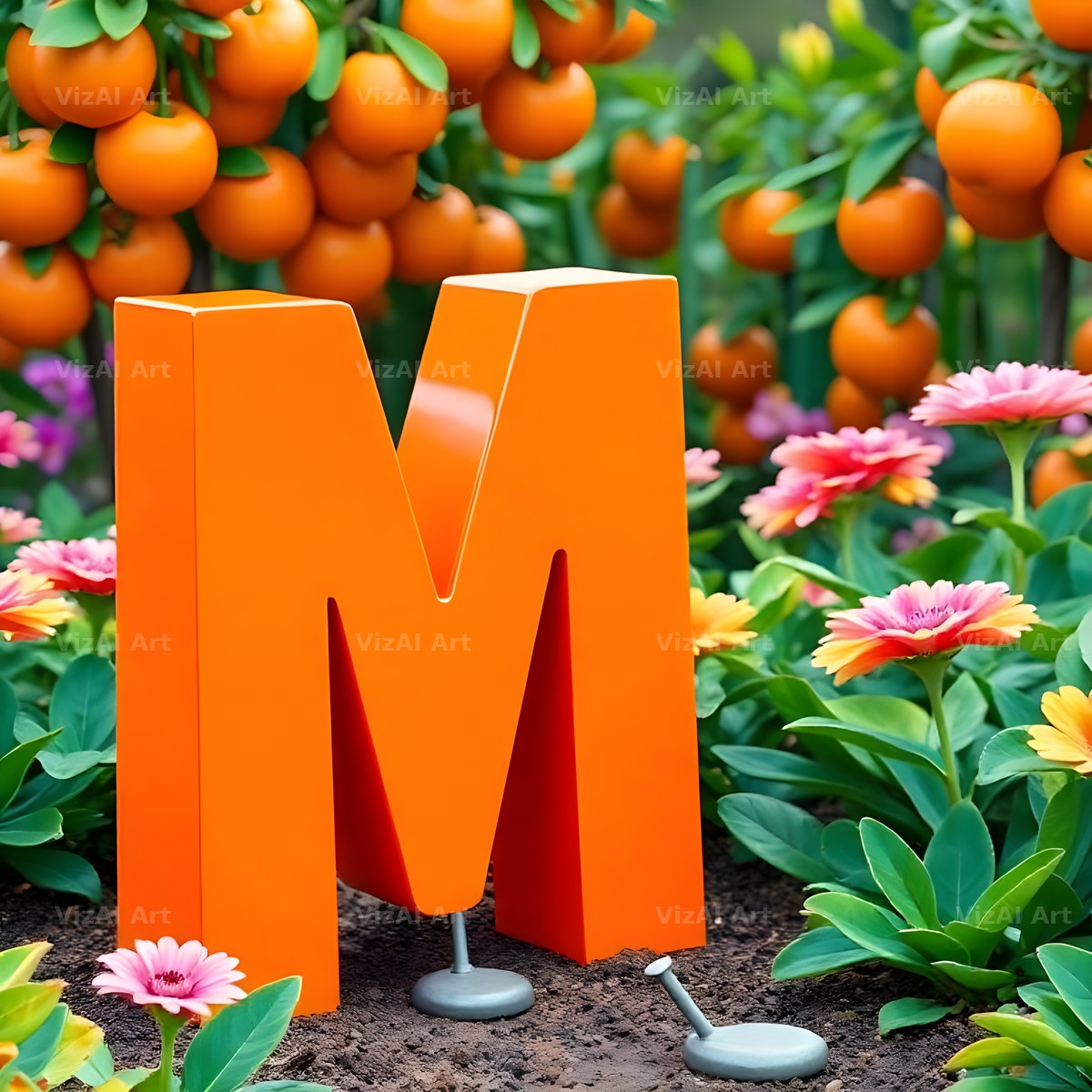 Orange Grove Tree alphabet letter M