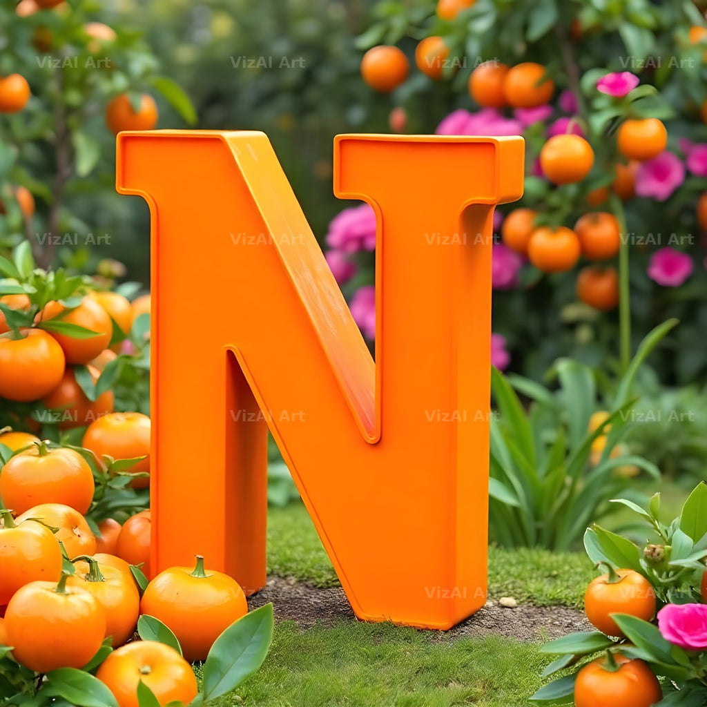 Orange Grove Tree alphabet letter N