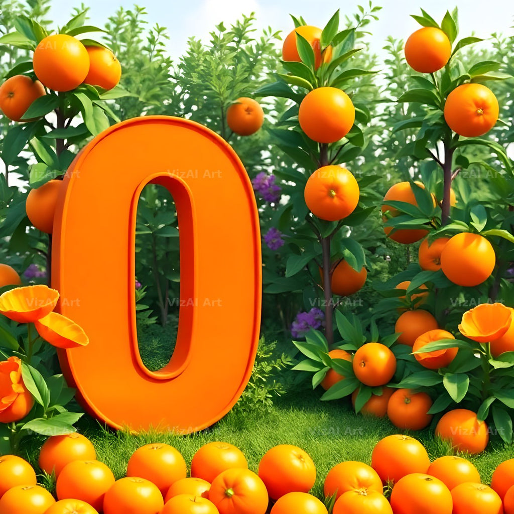Orange Grove Tree alphabet letter O