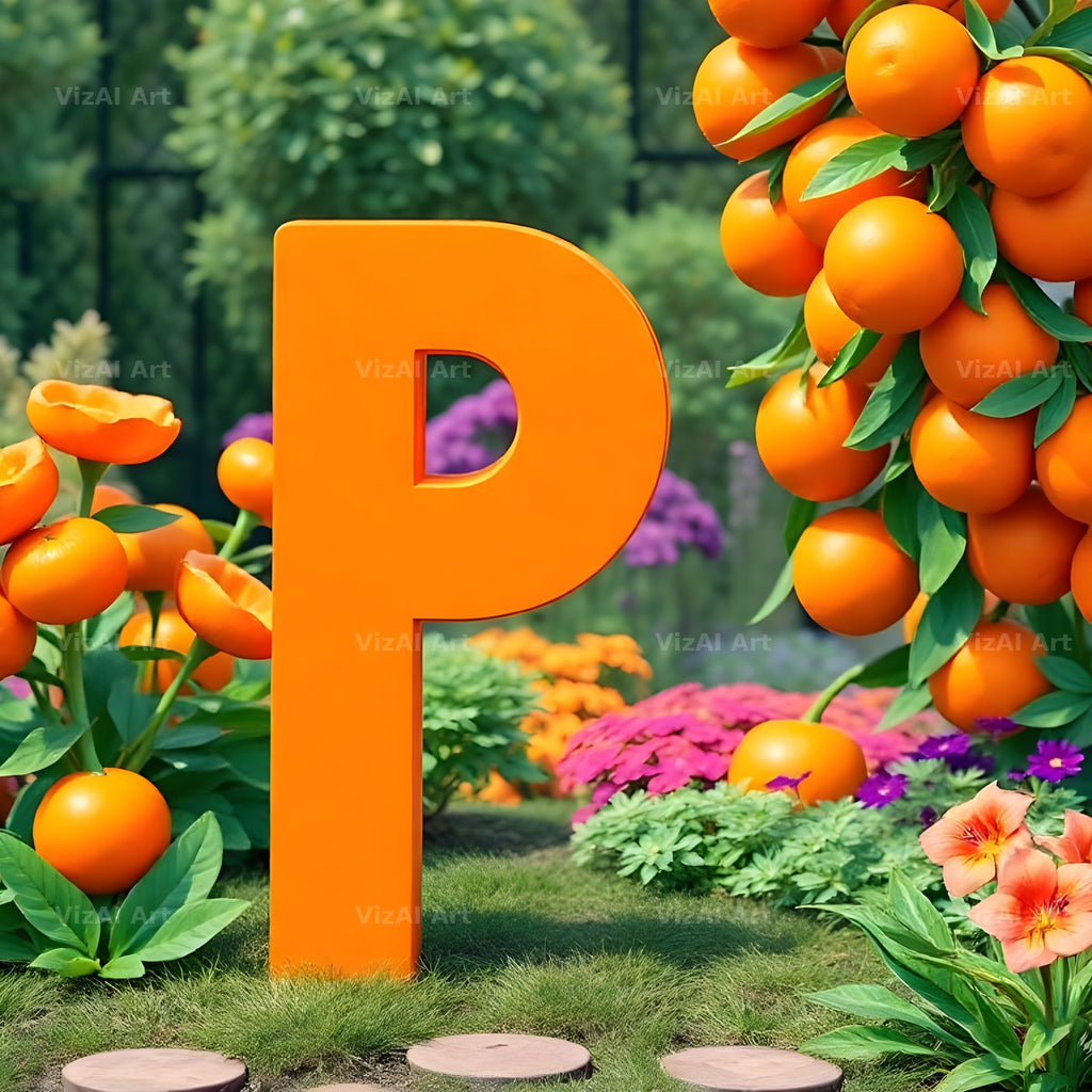 Orange Grove Tree alphabet letter P