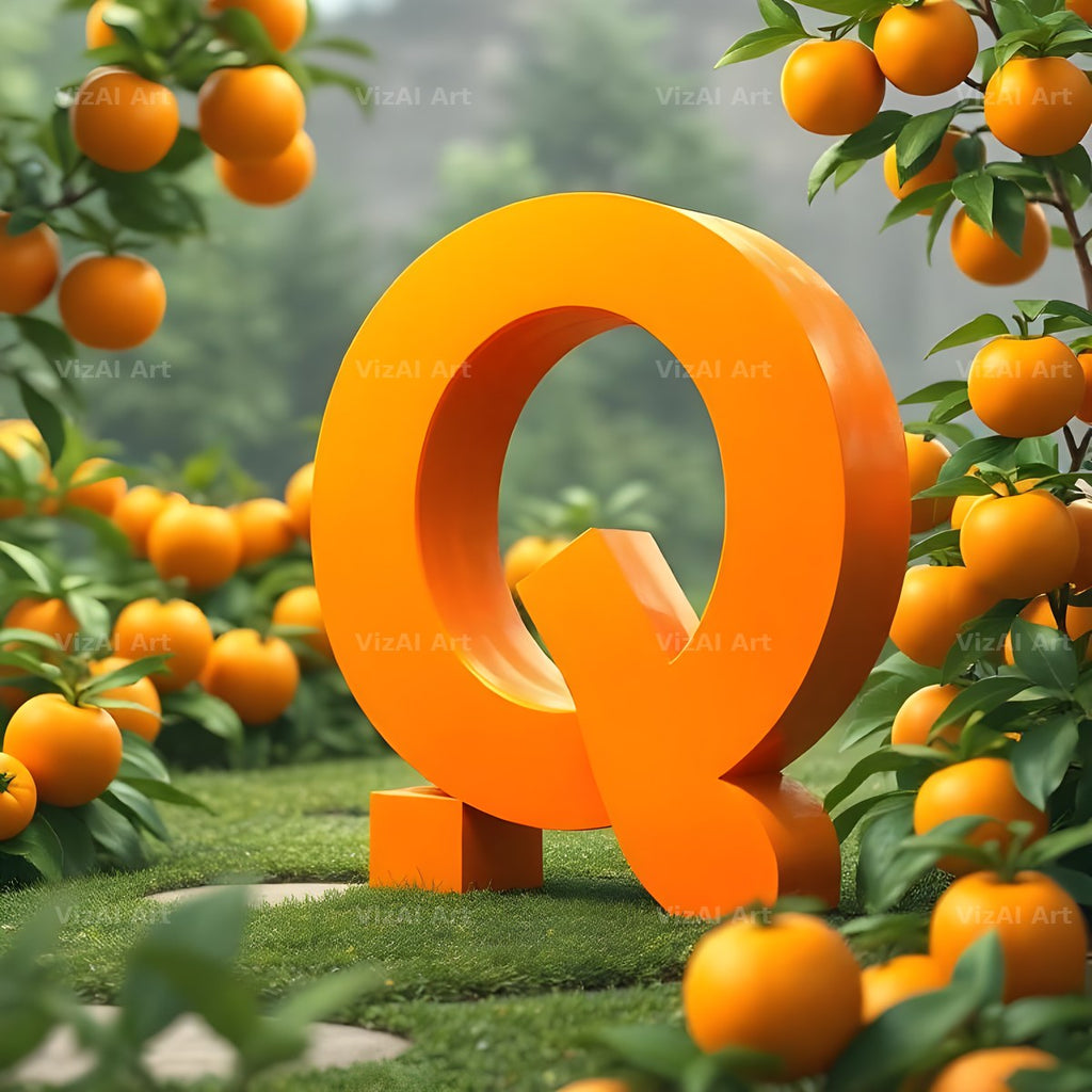 Orange Grove Tree alphabet letter Q
