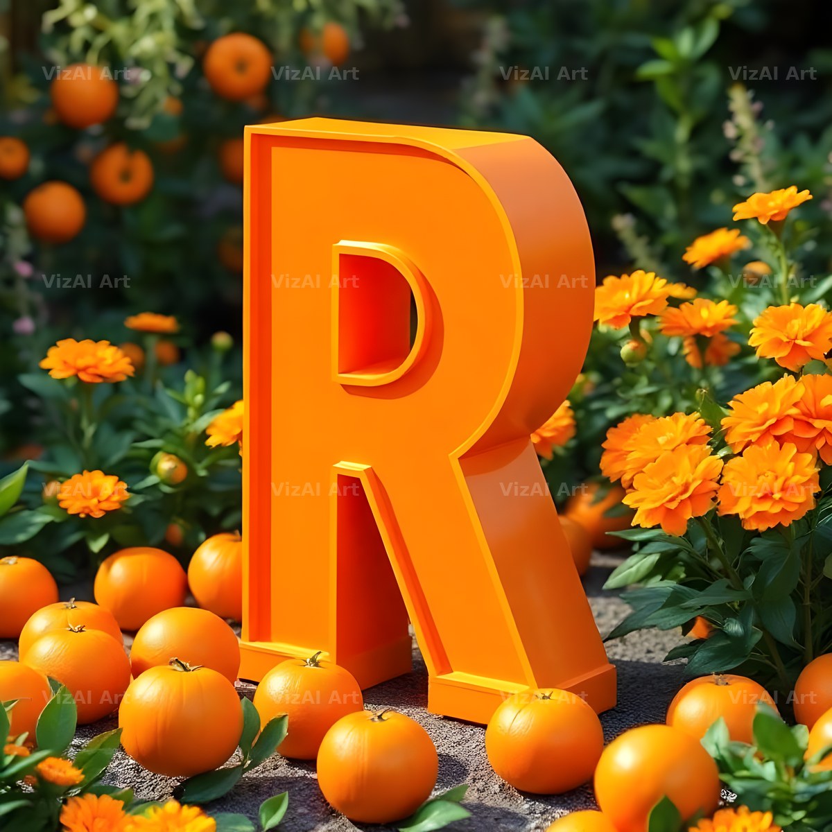 Orange Grove Tree alphabet letter R