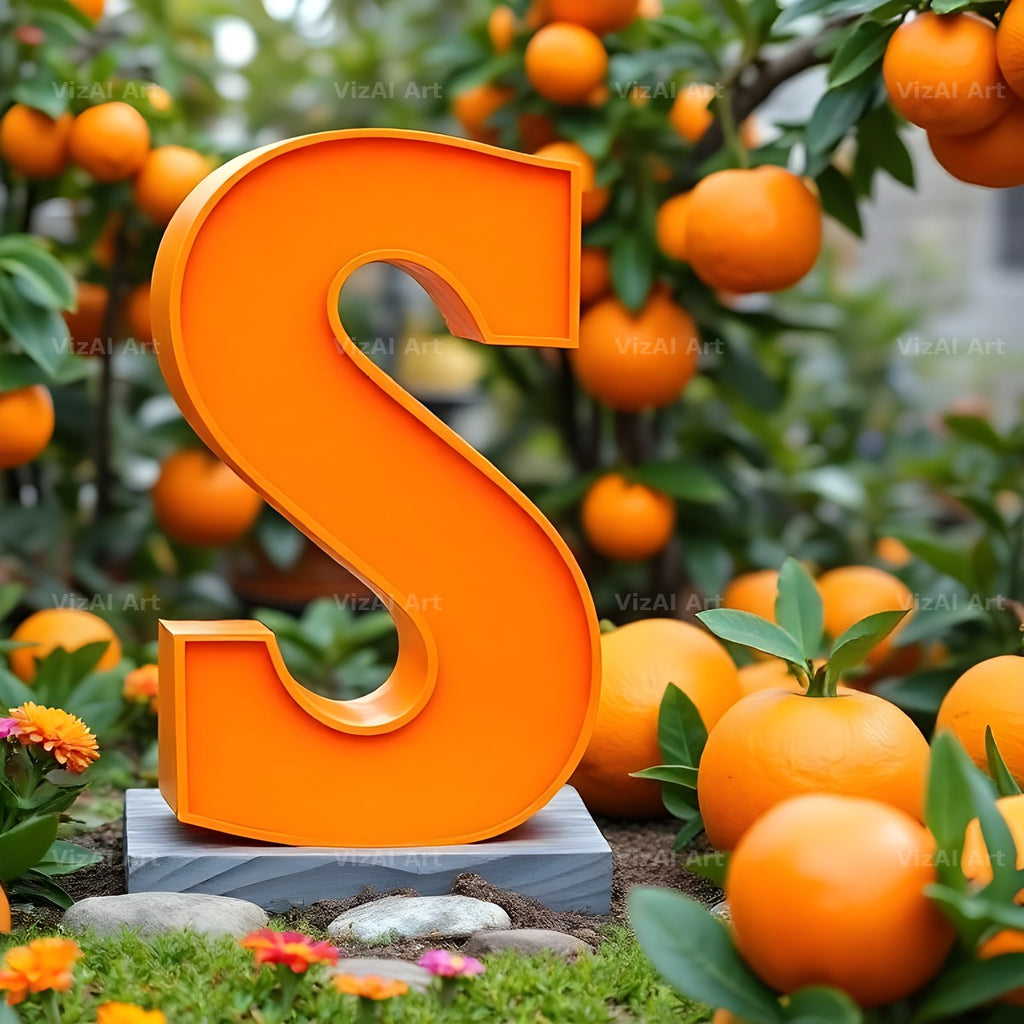 Orange Grove Tree alphabet letter S