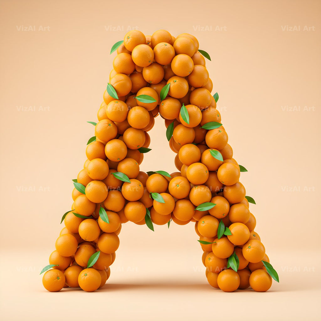Orange Harvest alphabet letter A