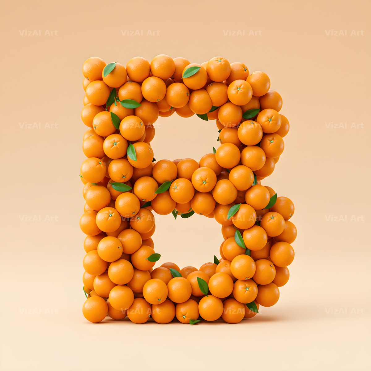 Orange Harvest alphabet letter B