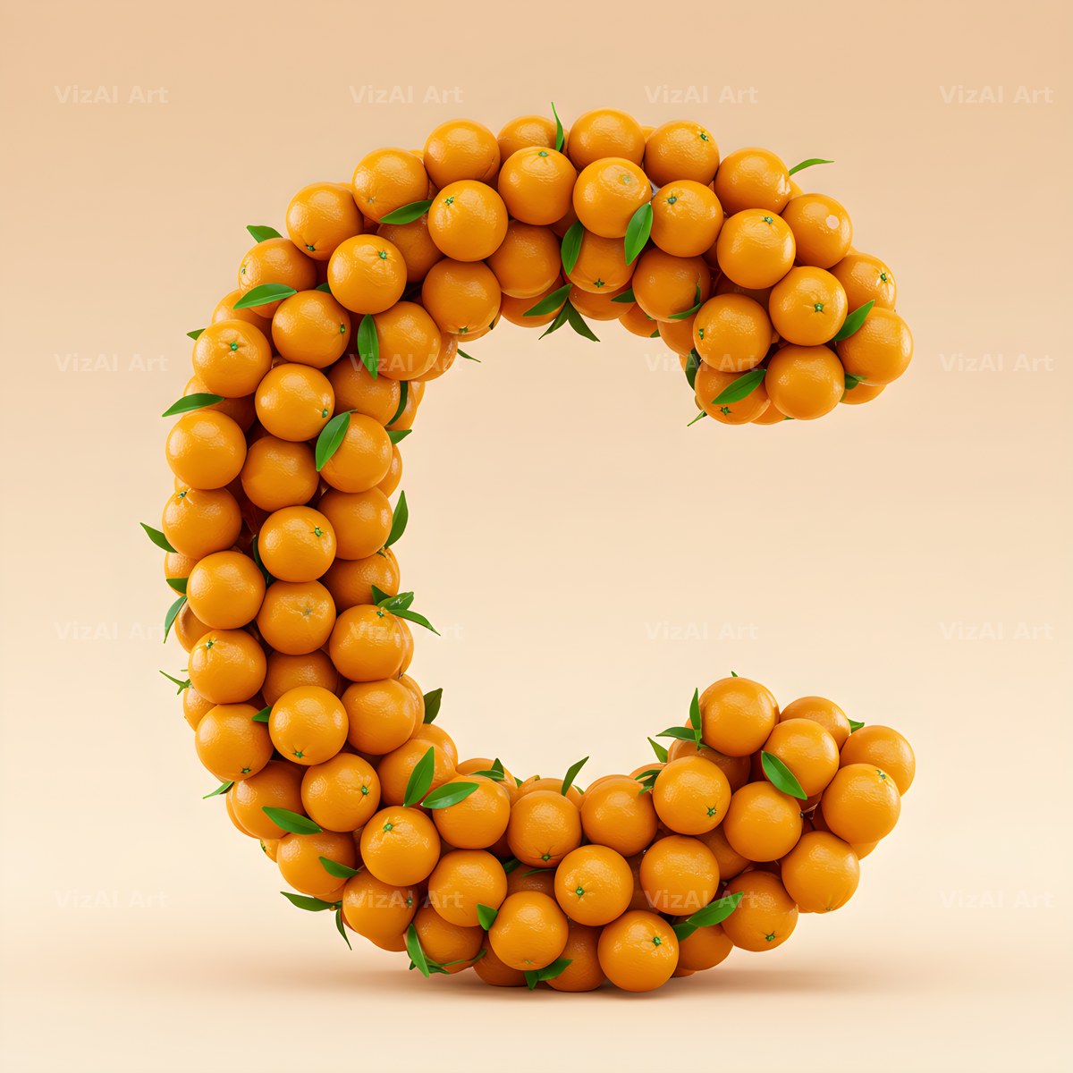 Orange Harvest alphabet letter C