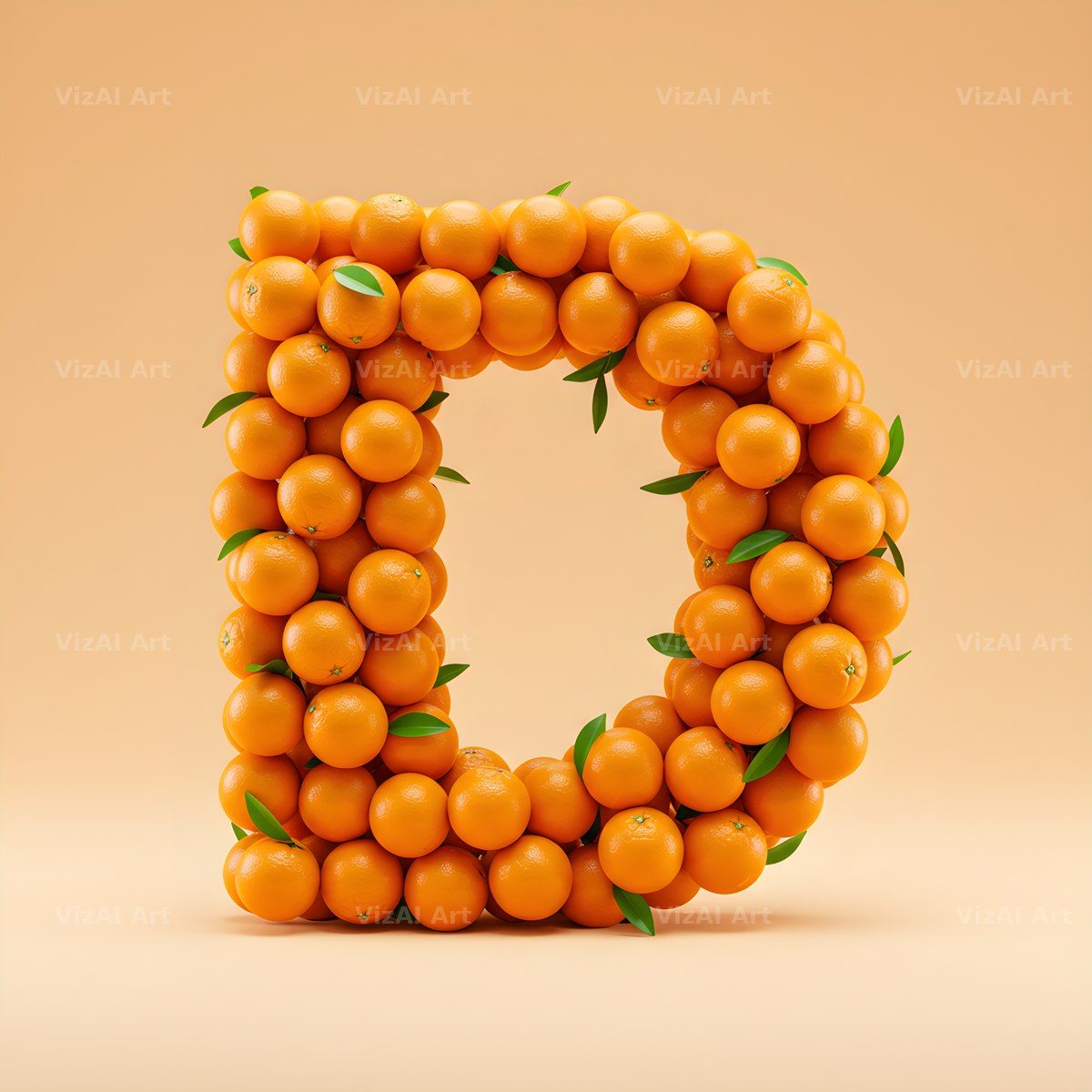 Orange Harvest alphabet letter D