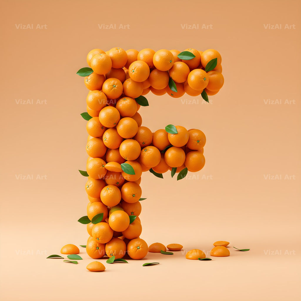 Orange Harvest alphabet letter F