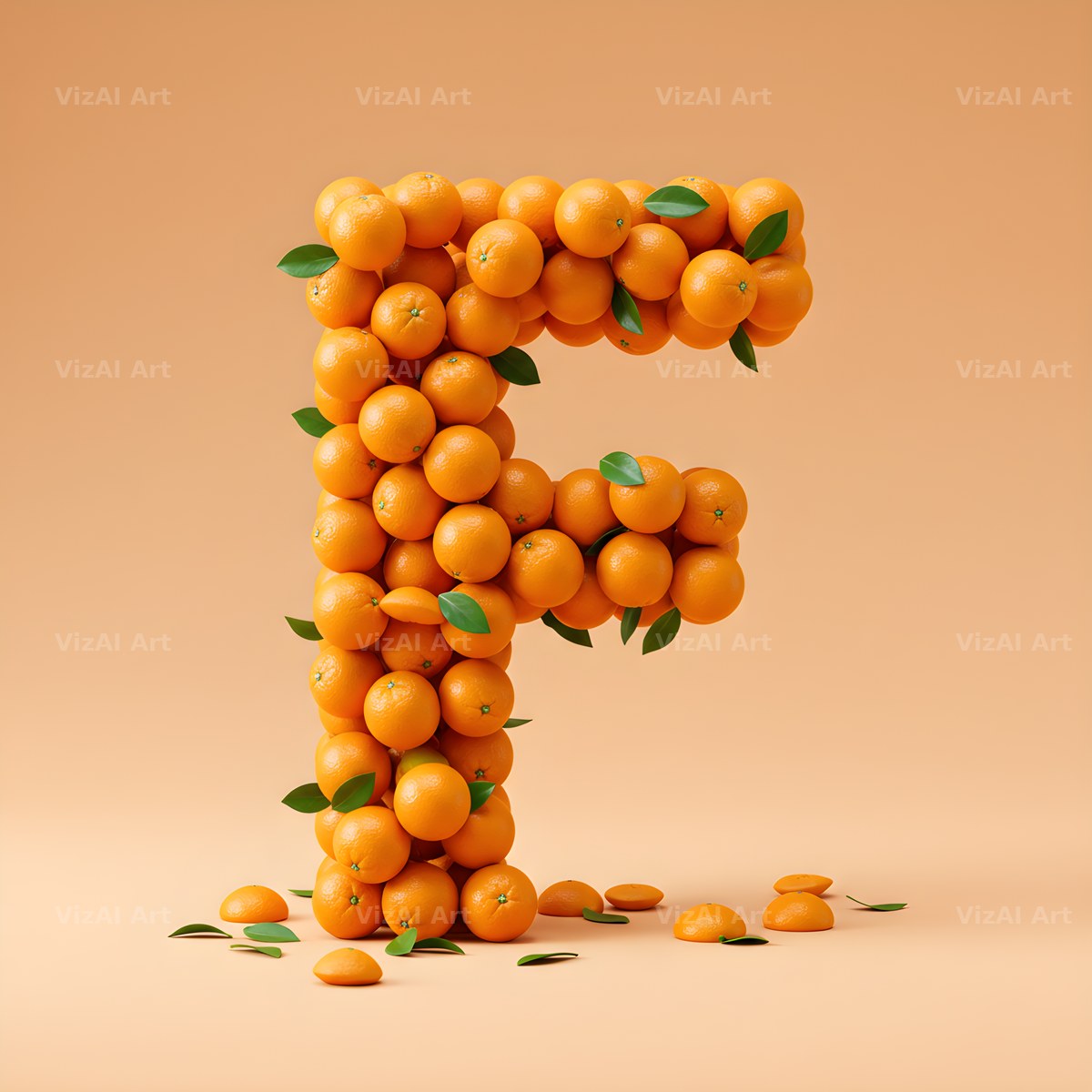 Orange Harvest alphabet letter F