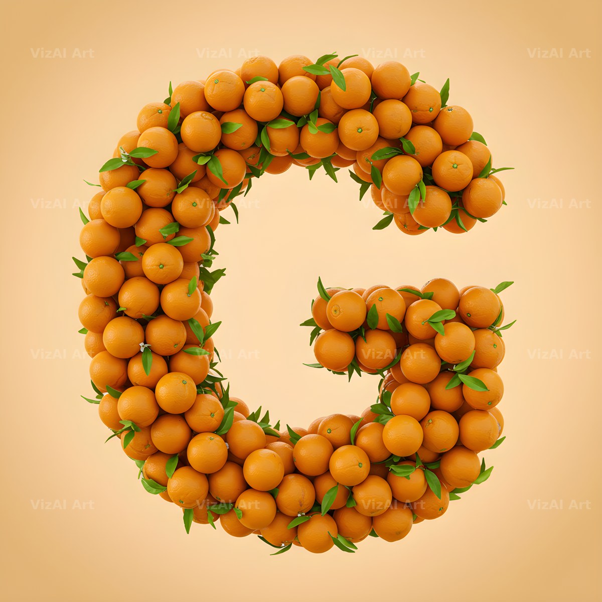 Orange Harvest alphabet letter G