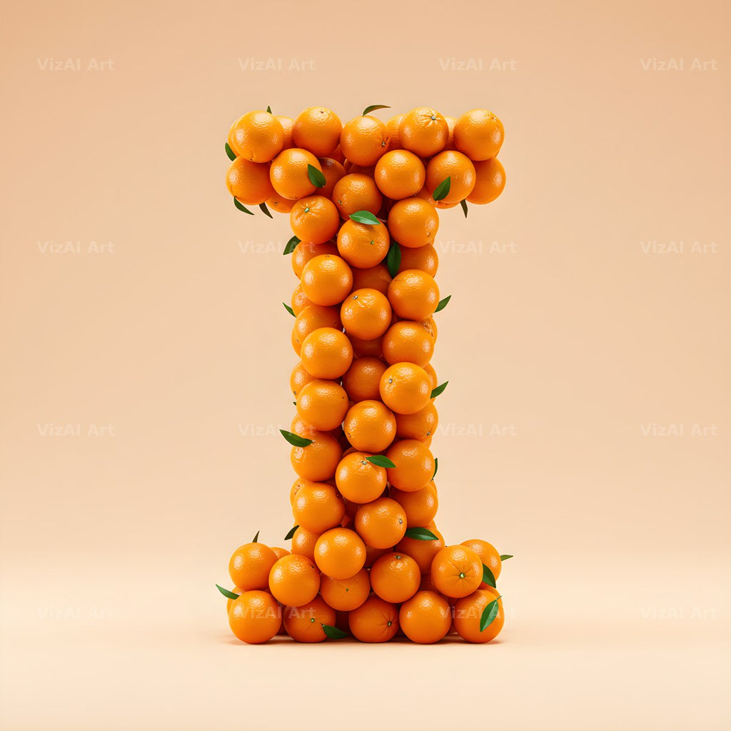 Orange Harvest alphabet letter I