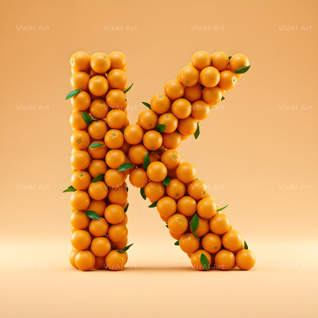 Orange Harvest alphabet letter K