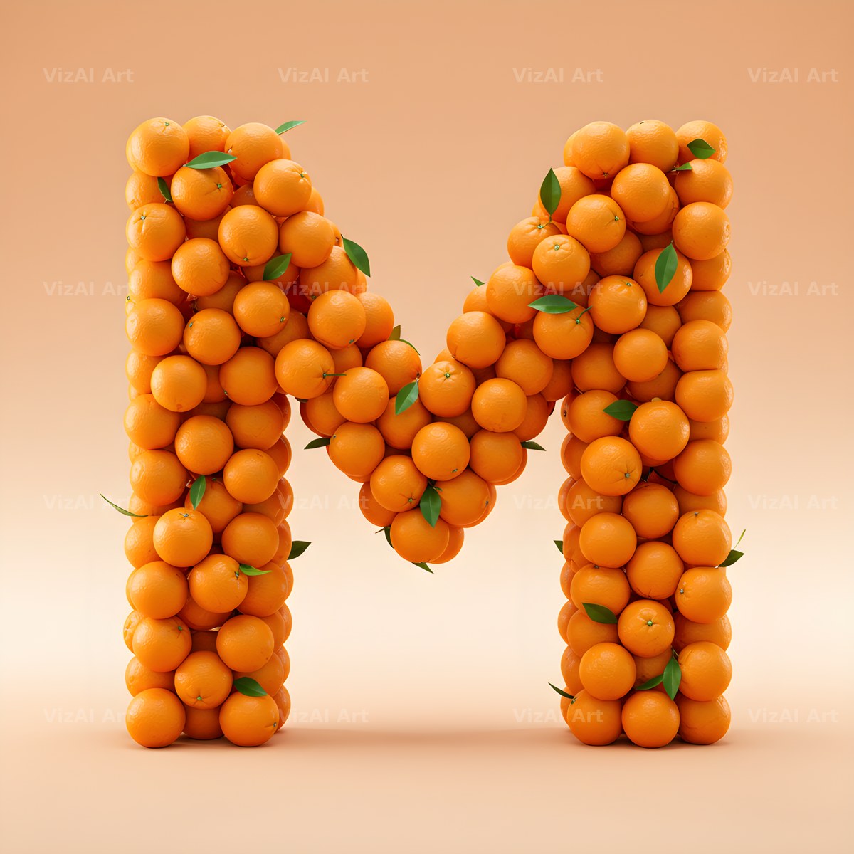 Orange Harvest alphabet letter M
