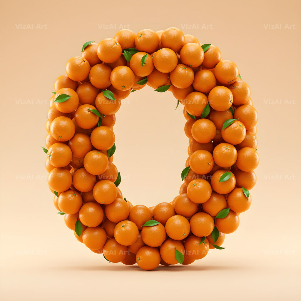 Orange Harvest alphabet letter O